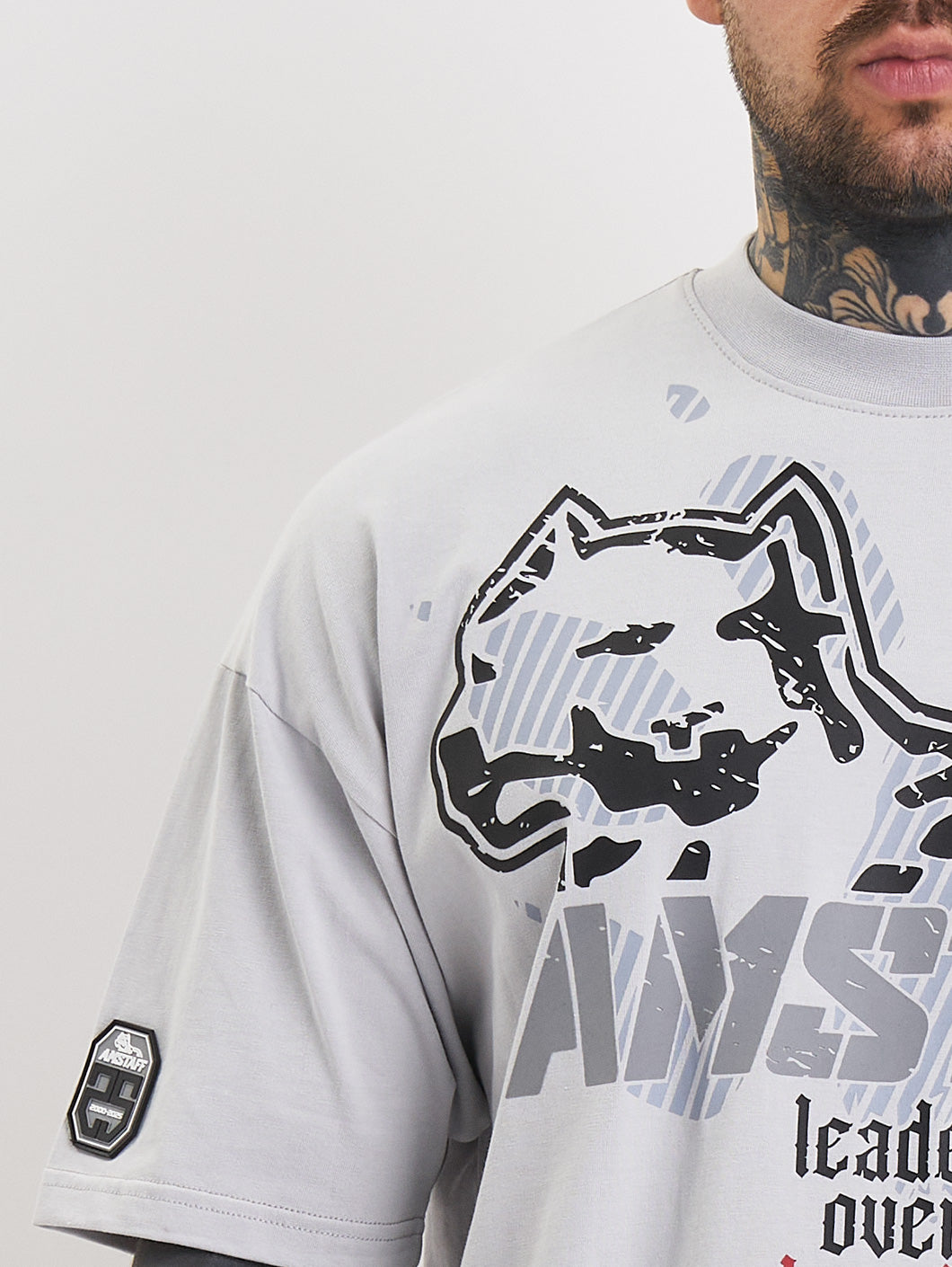 Amstaff Milian T-Shirt Stone Grey