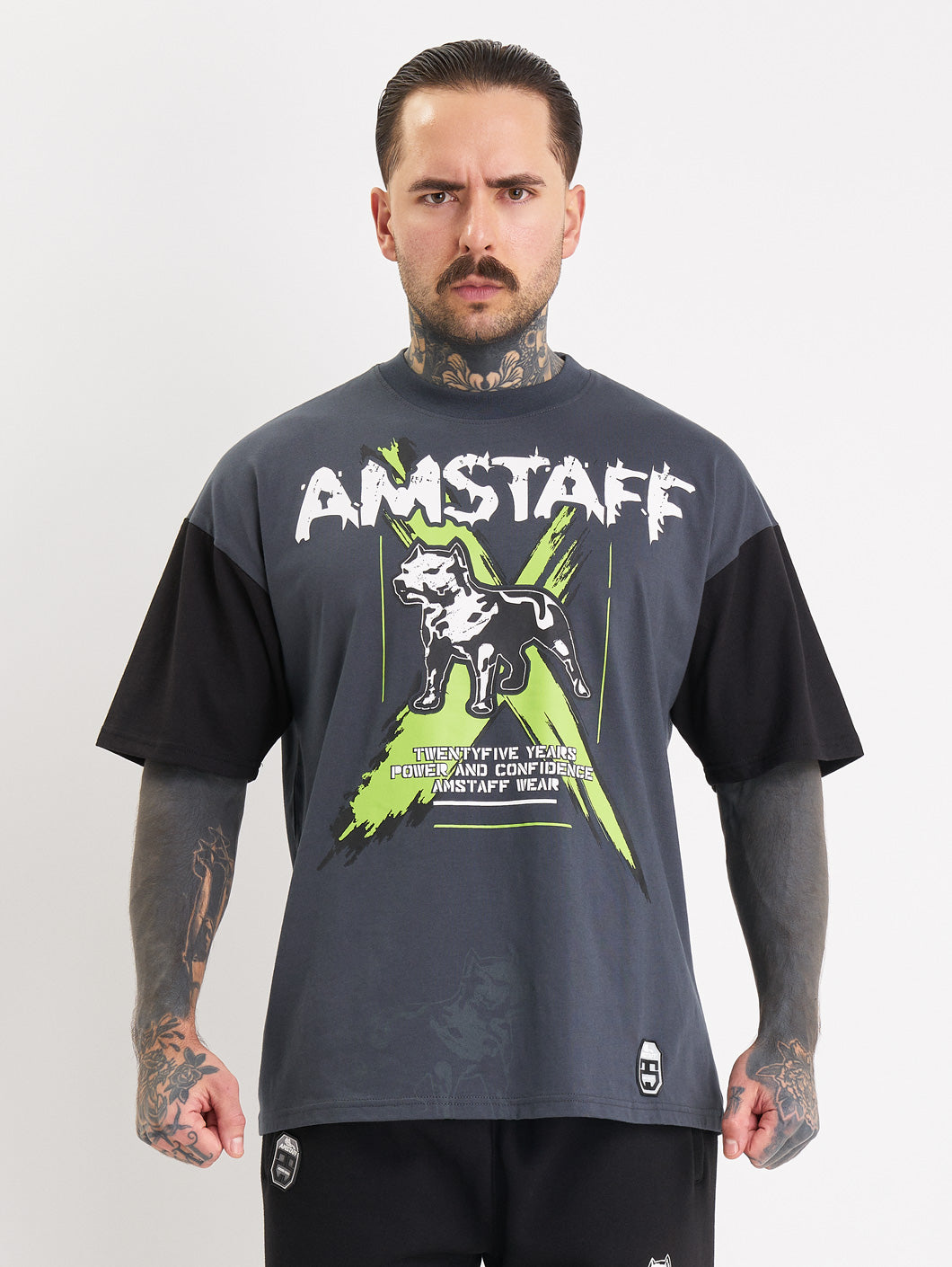 Amstaff Sector T-Shirt Grey Black