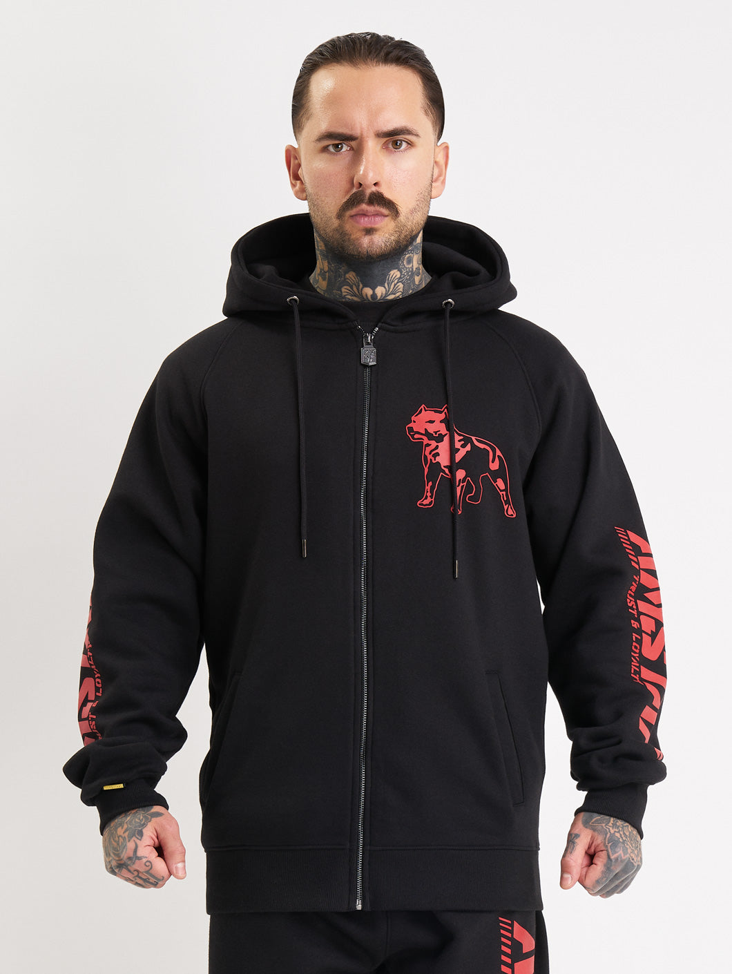 Amstaff Logo 2.0 Ziphoodie Black Red