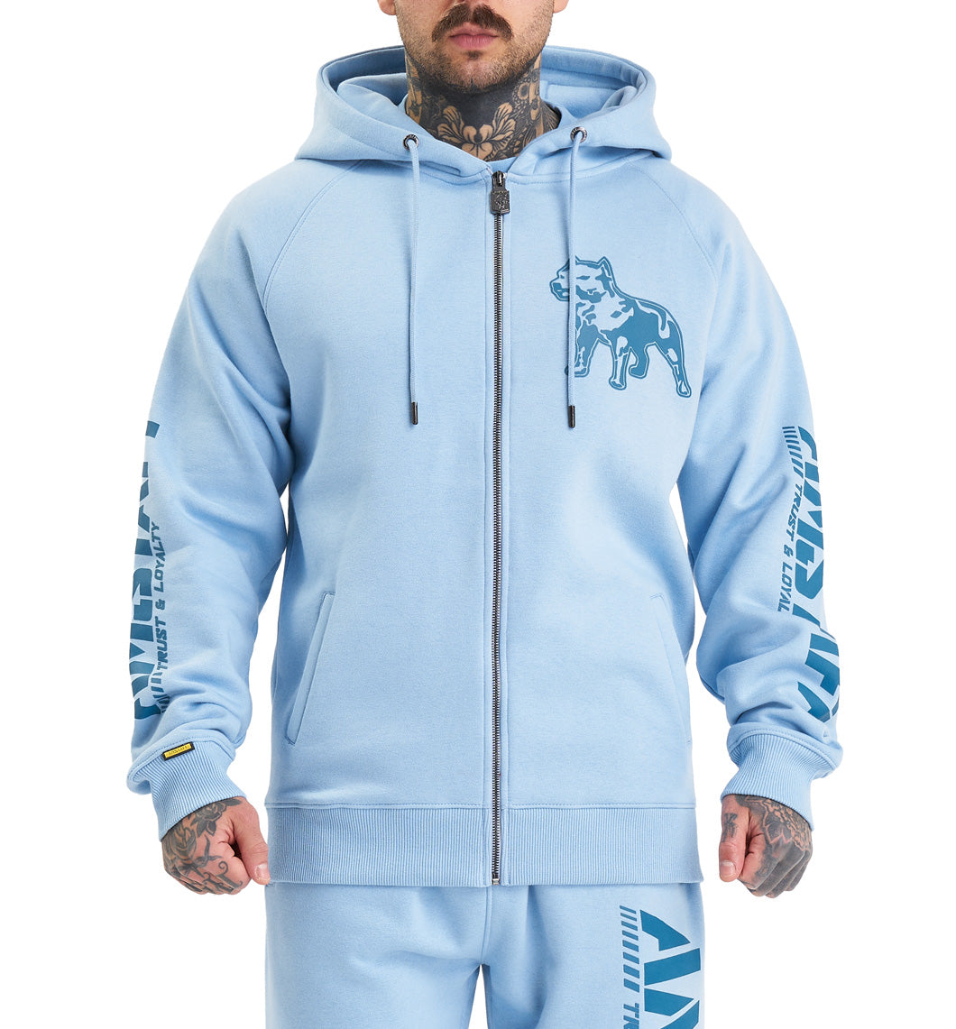 Amstaff Logo 2.0 Ziphoodie Horizon Double Blue