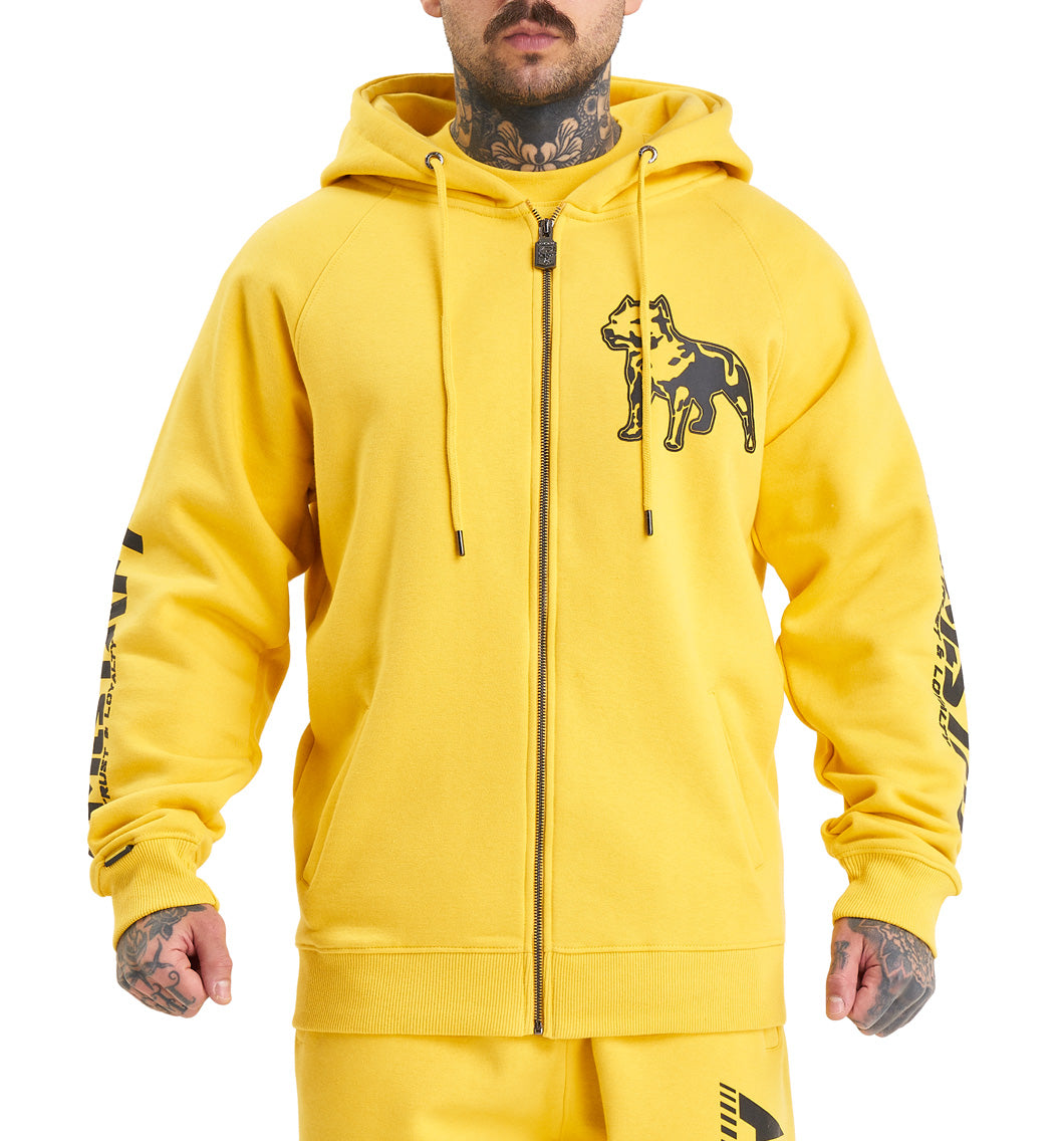 Amstaff Logo 2.0 Ziphoodie Yellow Black