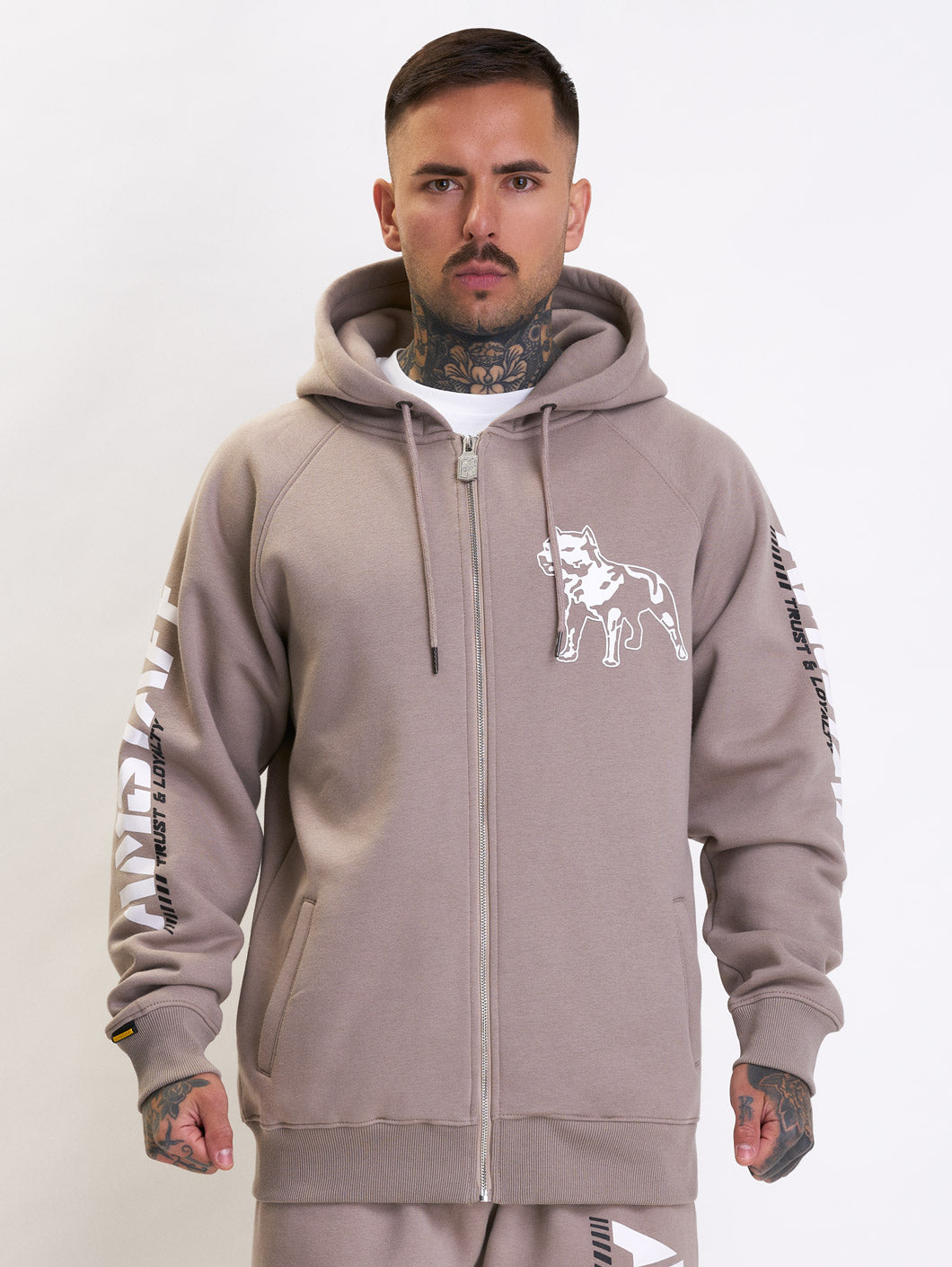 Amstaff Logo 2.0 Ziphoodie Light Brown