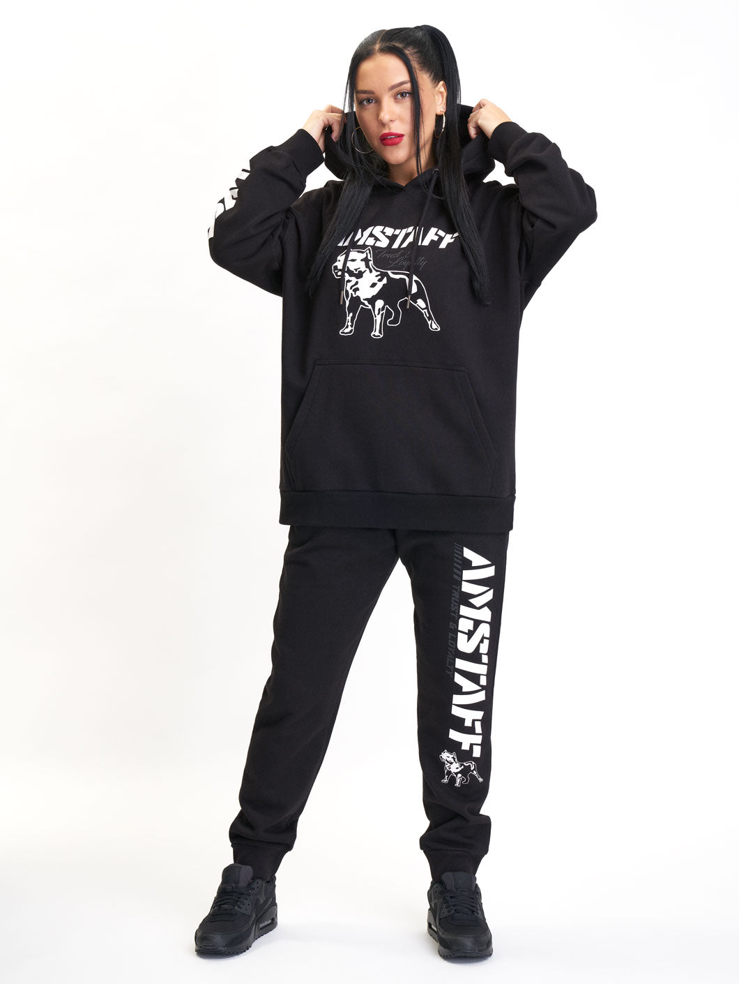 Amstaff Woman Logo Hoodie Black