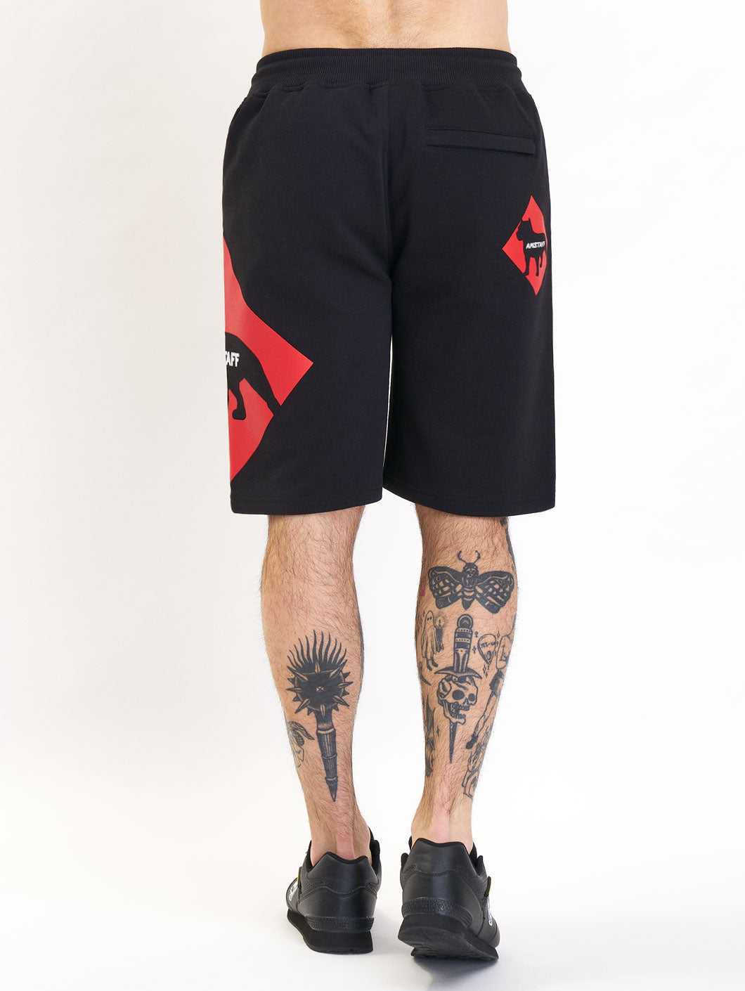 Amstaff Baist Sweatshorts Black Red