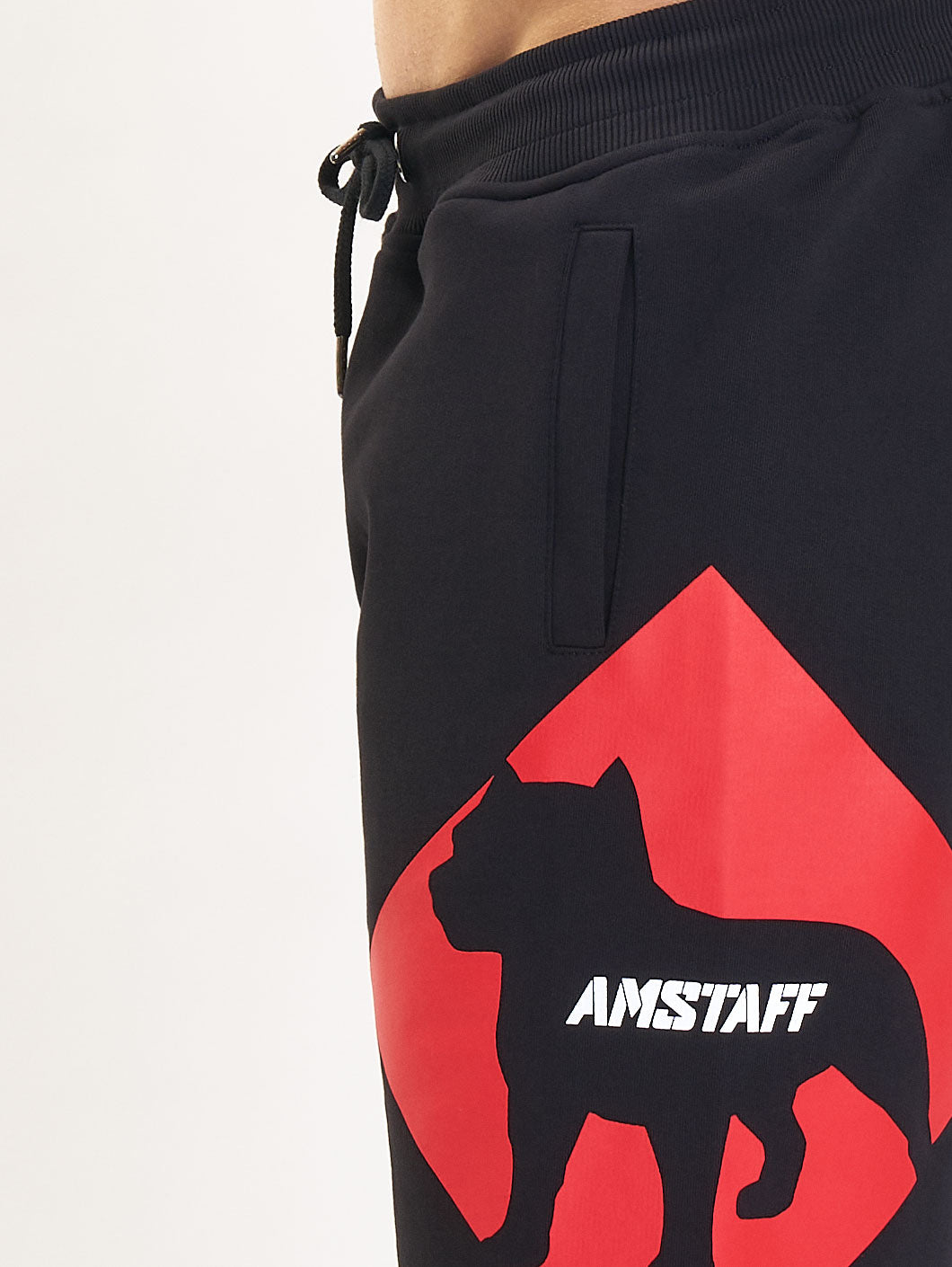 Amstaff Baist Sweatshorts Black Red