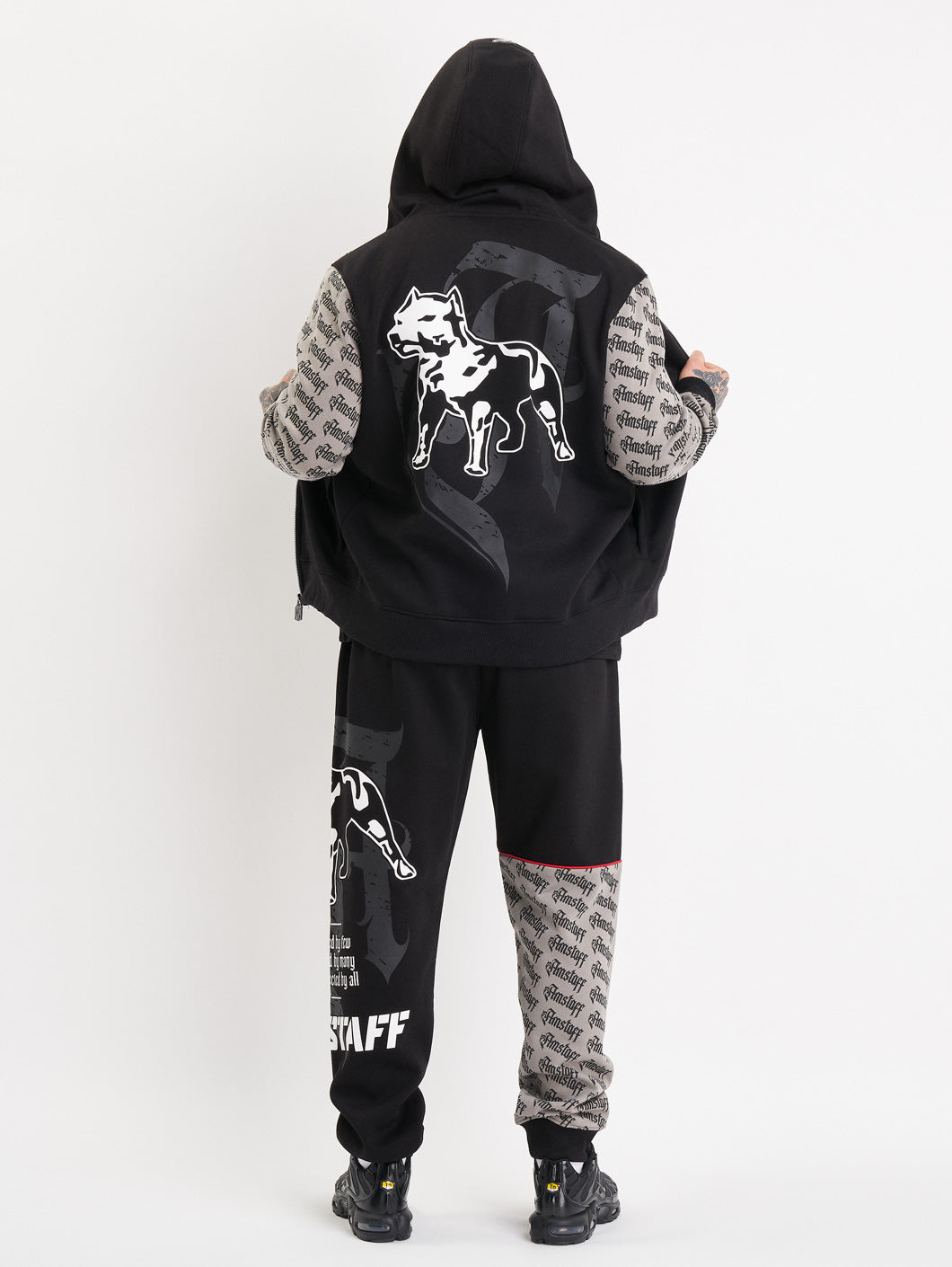 Amstaff Varek Ziphoodie Black Grey