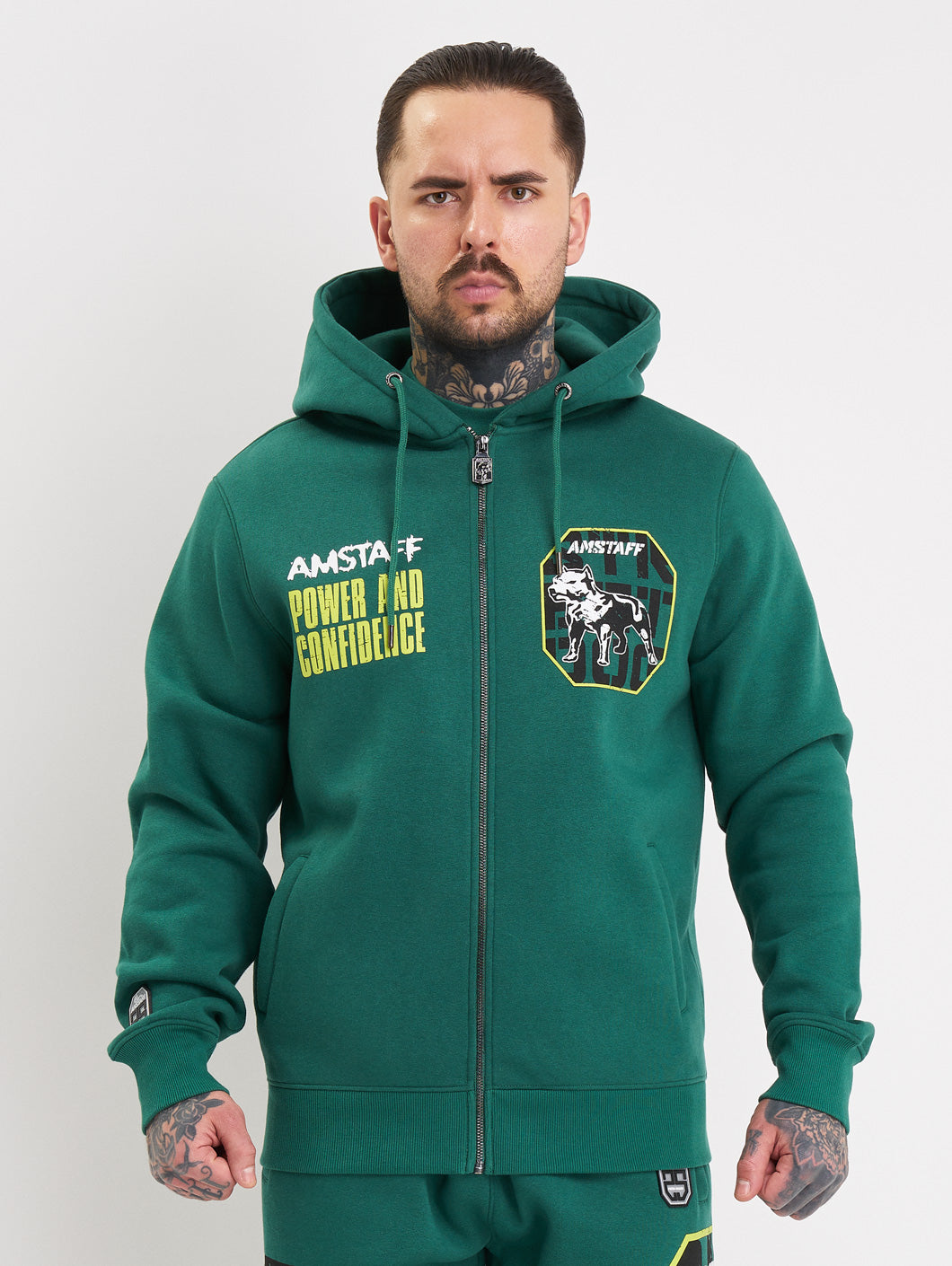 Amstaff Solinor Ziphoodie Green