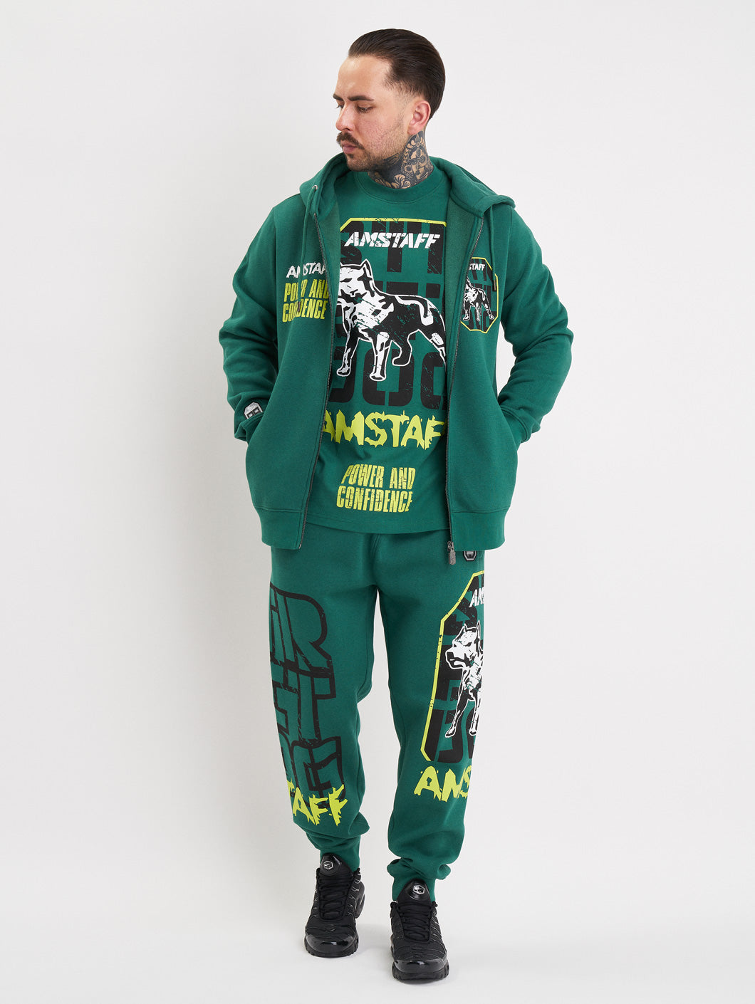 Amstaff Solinor Ziphoodie Green
