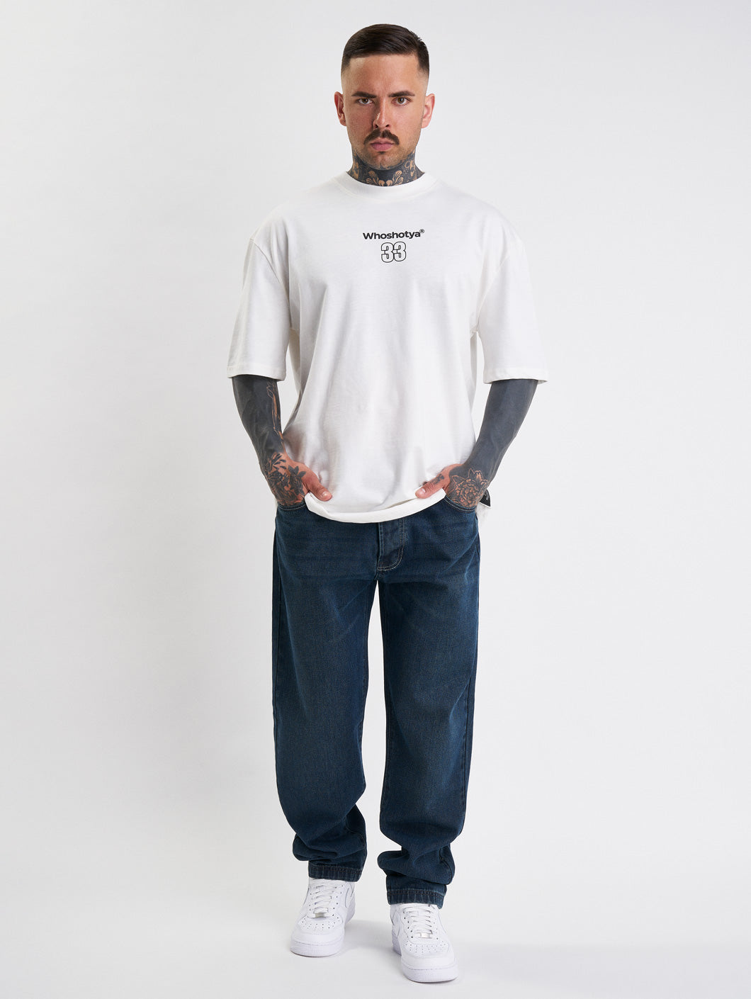 Whoshotya Feralith Oversize T-Shirt White