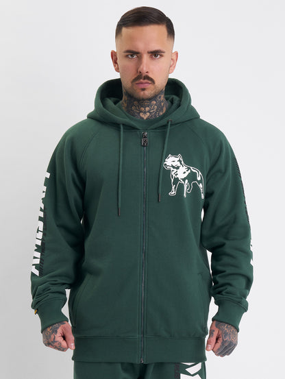 Amstaff Logo 2.0 Ziphoodie Green