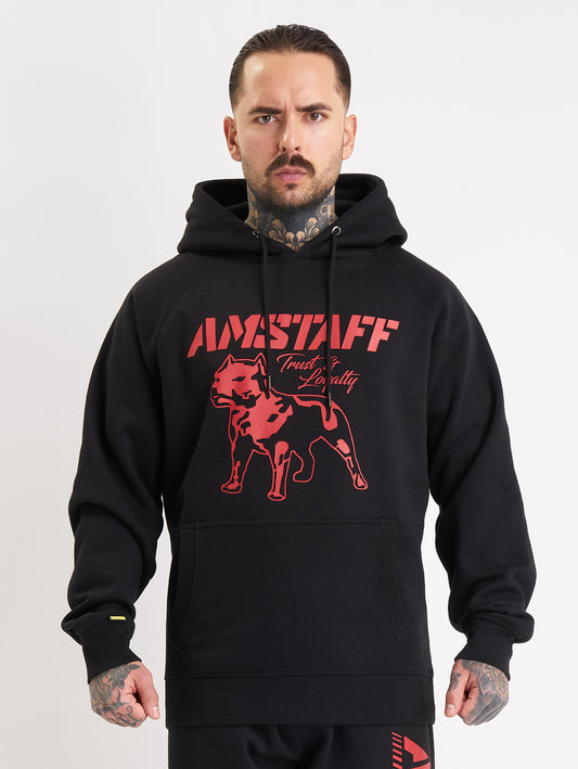 Amstaff Logo 2.0 Hoodie Black Red