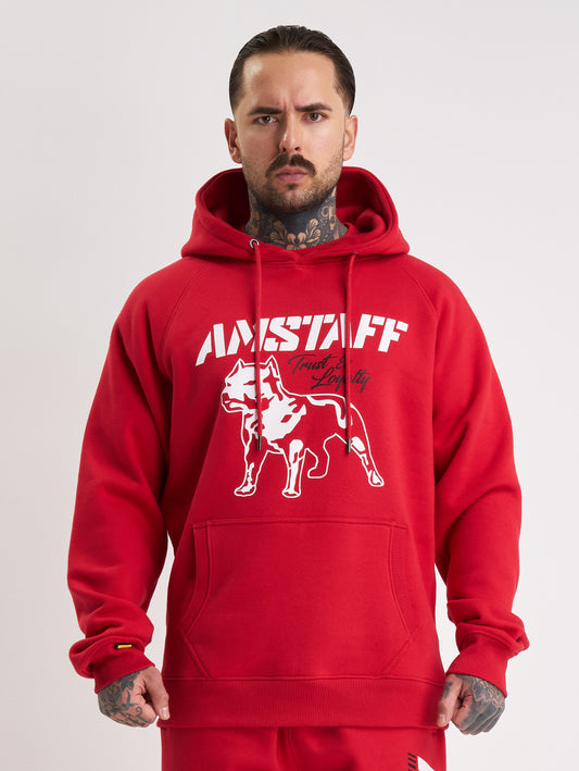 Amstaff Logo 2.0 Hoodie Red White