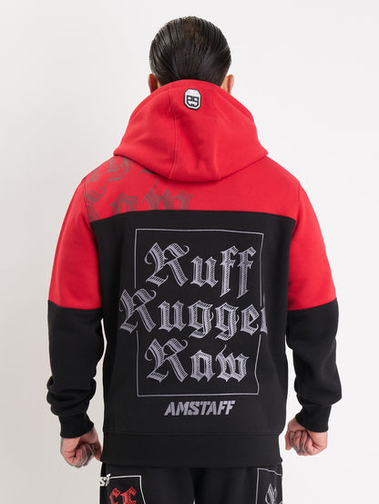 Amstaff Zane Hoodie Red Black