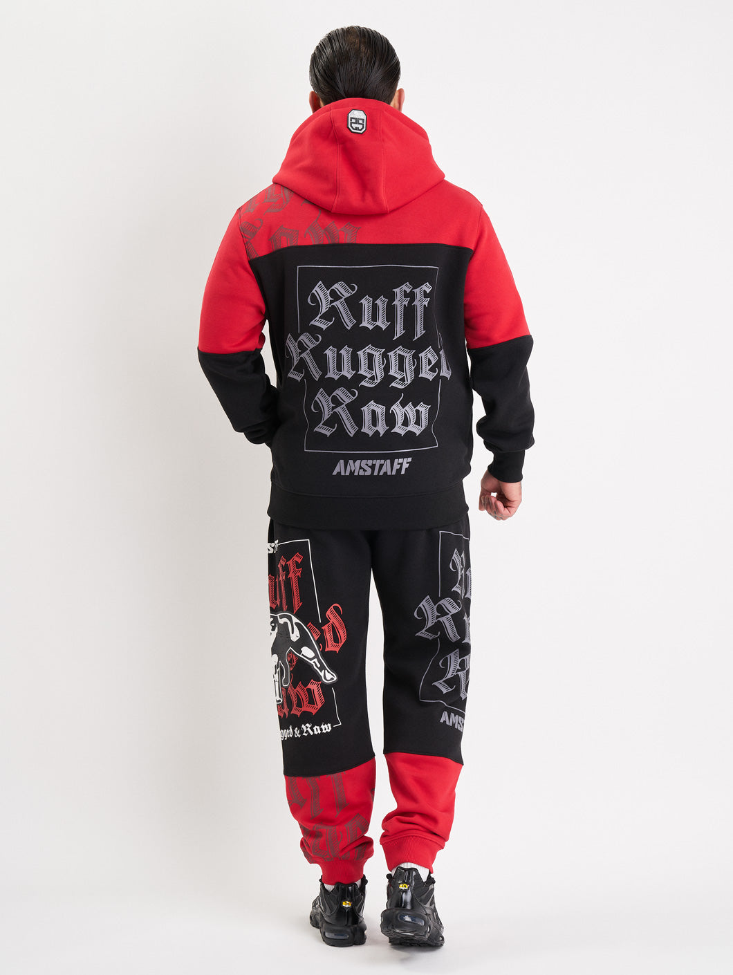 Amstaff Zane Hoodie Red Black