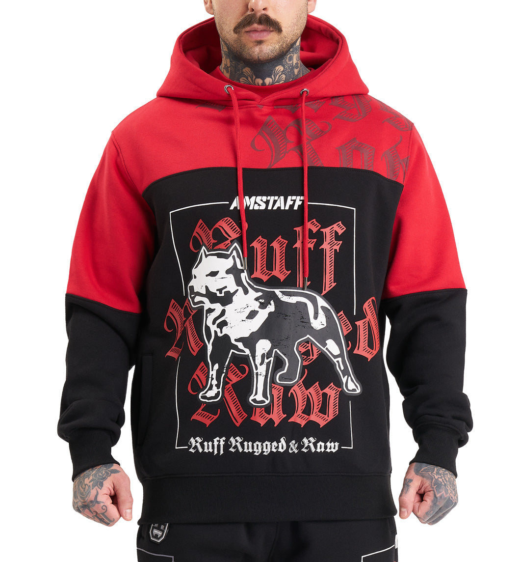 Amstaff Zane Hoodie Red Black