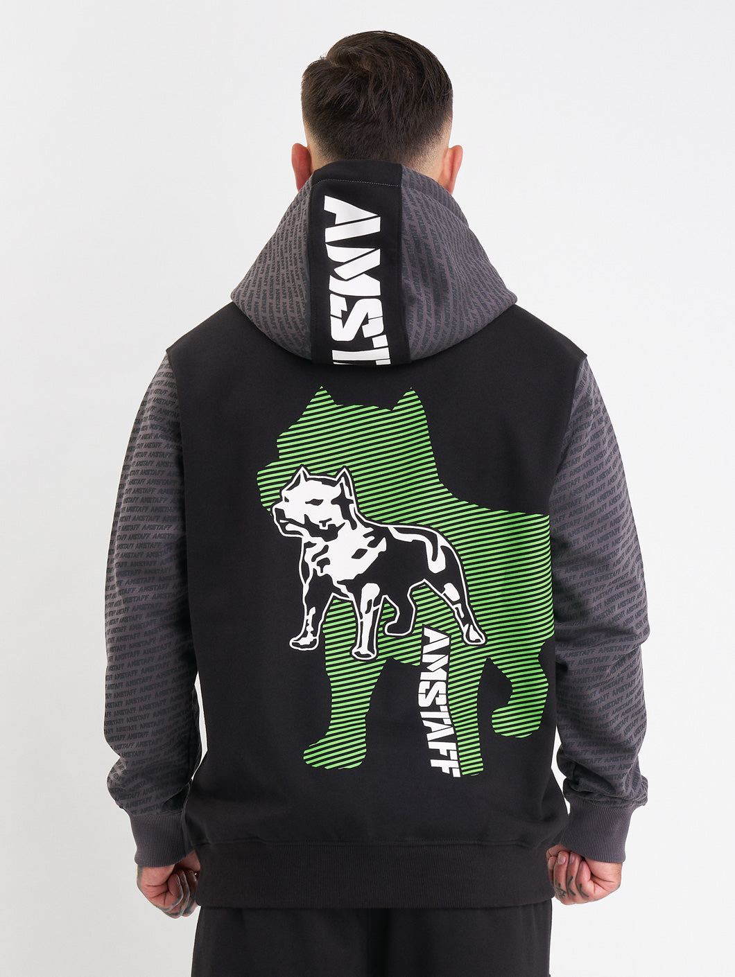 Amstaff Masho Hoodie Black Grey Green