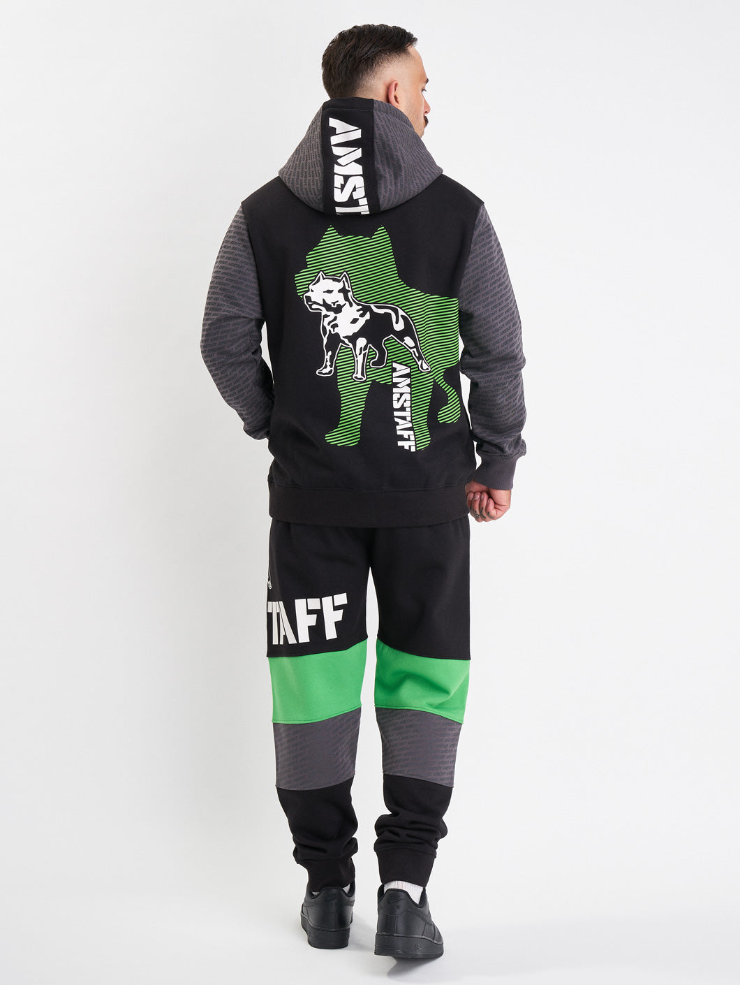 Amstaff Masho Hoodie Black Grey Green