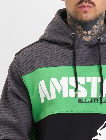 Amstaff Masho Hoodie Black Grey Green