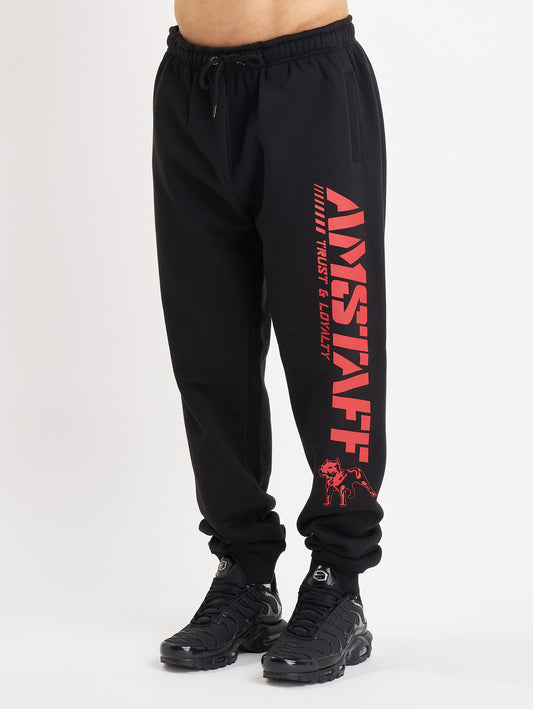 Amstaff Logo 2.0 Sweatpants Black Red