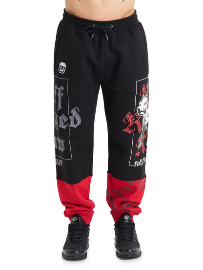 Amstaff Zane Sweatpants Black Red