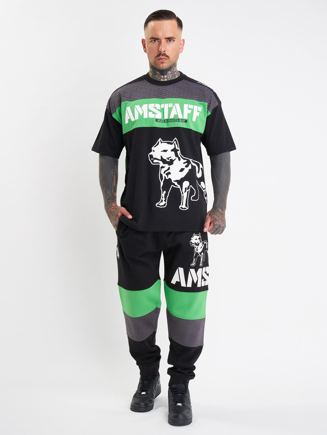 Amstaff Masho Sweatpants Black Grey Green