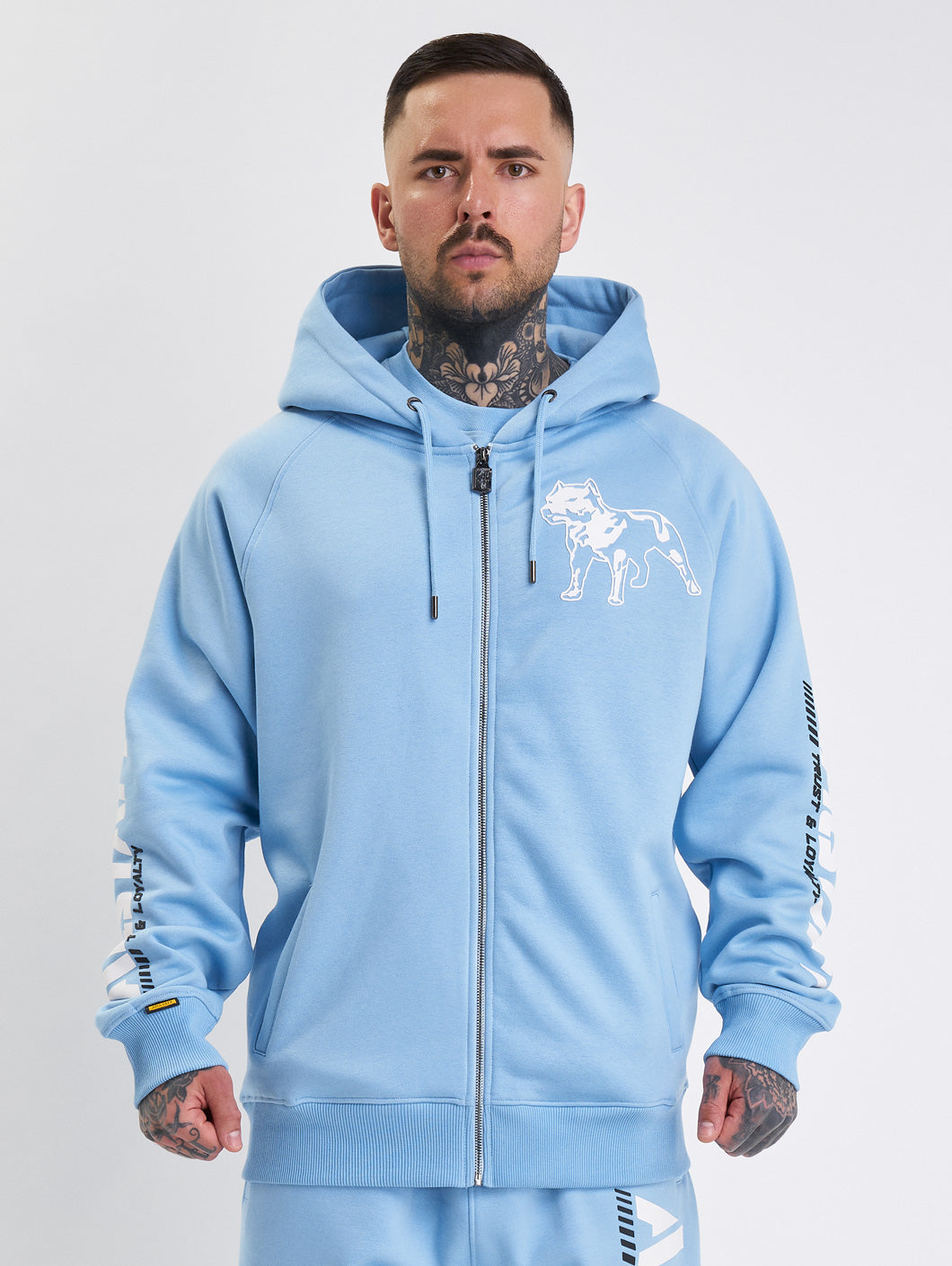 Amstaff Logo 2.0 Ziphoodie Horizon Blue