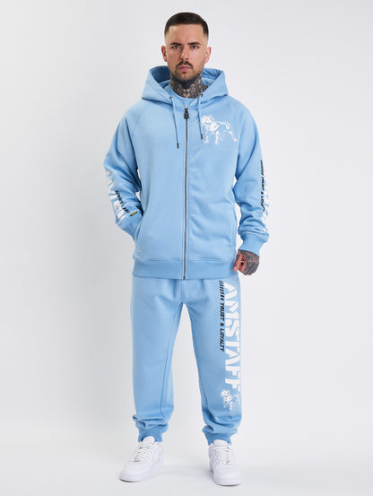 Amstaff Logo 2.0 Ziphoodie Horizon Blue