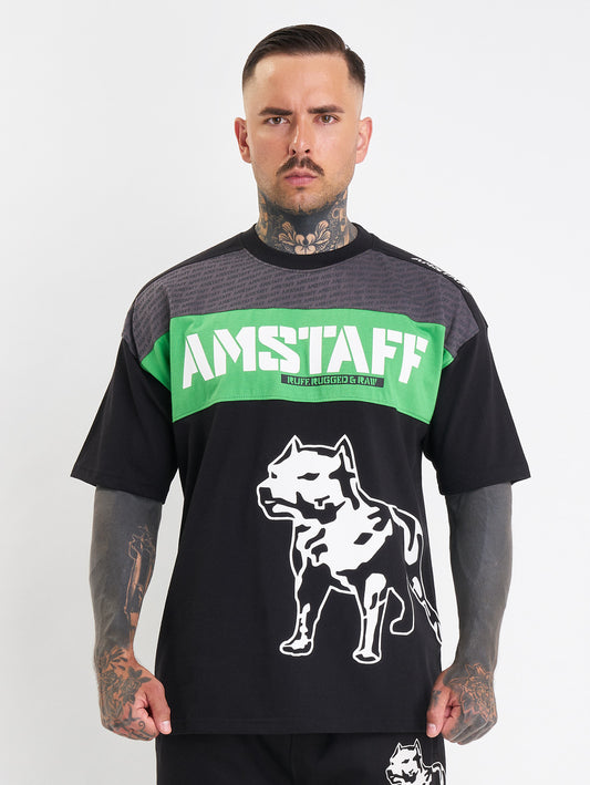 Amstaff Masho T-Shirt Black Grey Green