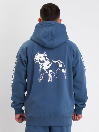 Amstaff Logo 2.0 Ziphoodie Cobald Blue