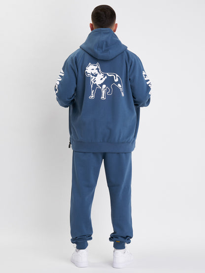 Amstaff Logo 2.0 Ziphoodie Cobald Blue