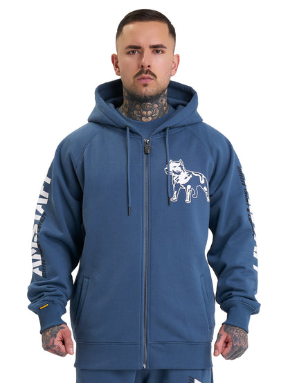 Amstaff Logo 2.0 Ziphoodie Cobald Blue