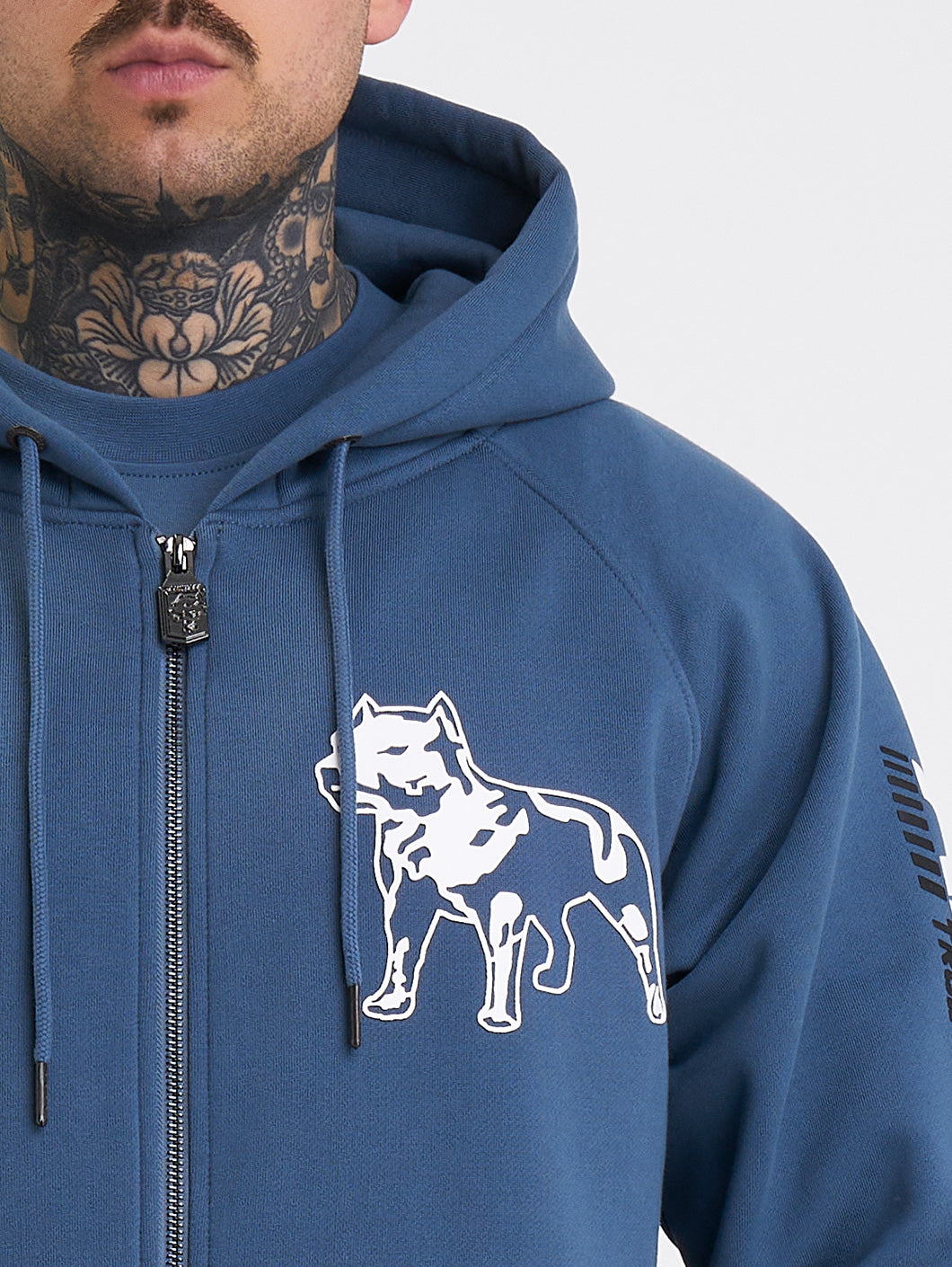 Amstaff Logo 2.0 Ziphoodie Cobald Blue