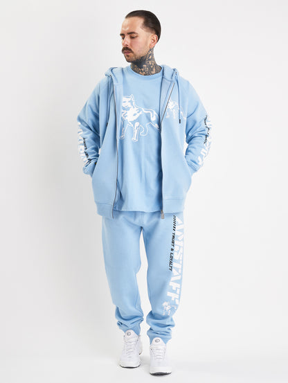 Amstaff Logo 2.0 Ziphoodie Horizon Blue