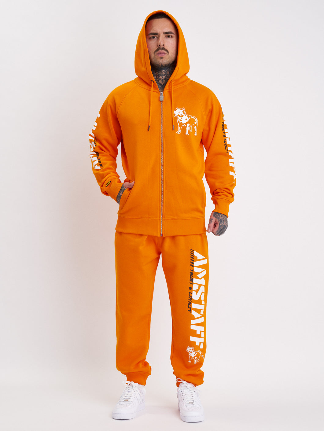 Amstaff Logo 2.0 Ziphoodie Orange