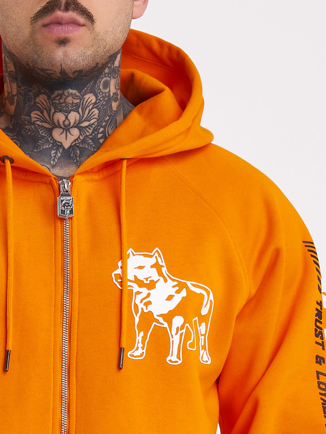 Amstaff Logo 2.0 Ziphoodie Orange