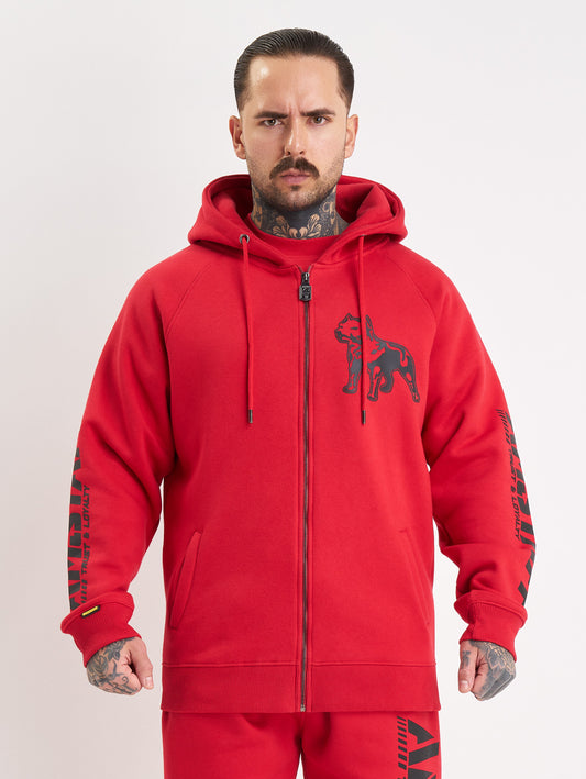 Amstaff Logo 2.0 Ziphoodie Red Black