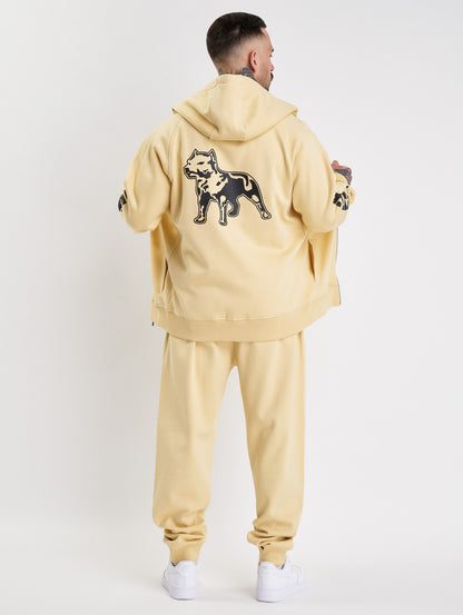 Amstaff Logo 2.0 Ziphoodie Vanilla Cream