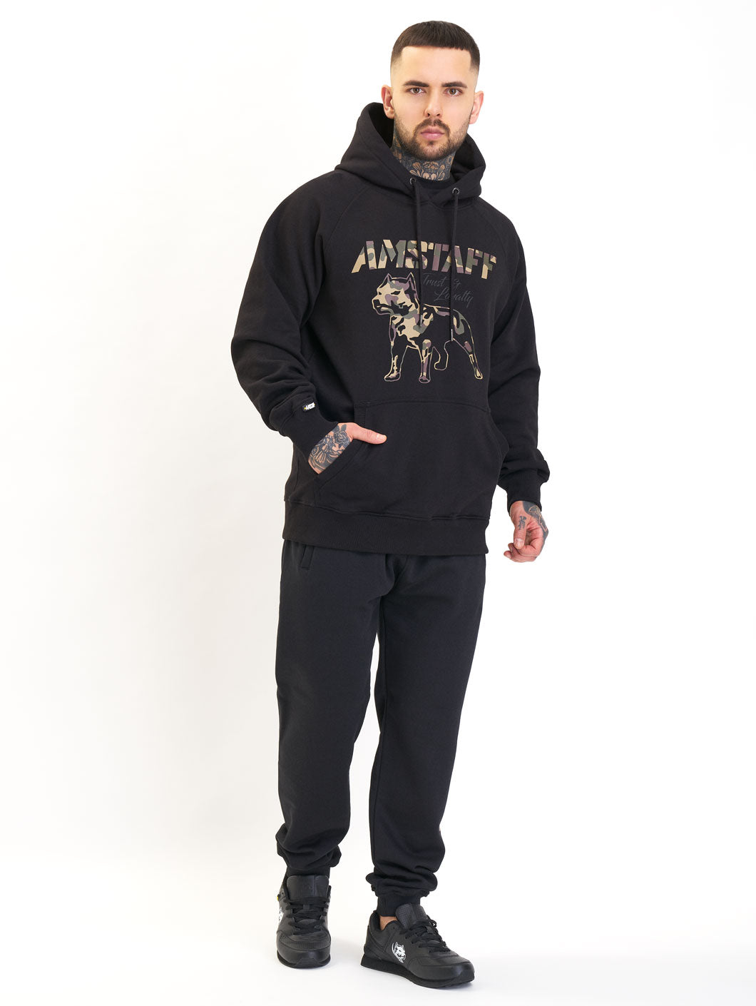 Amstaff Logo 2.0 Hoodie Black Camouflage