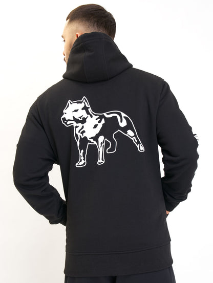 Amstaff Logo 2.0 Ziphoodie Black White