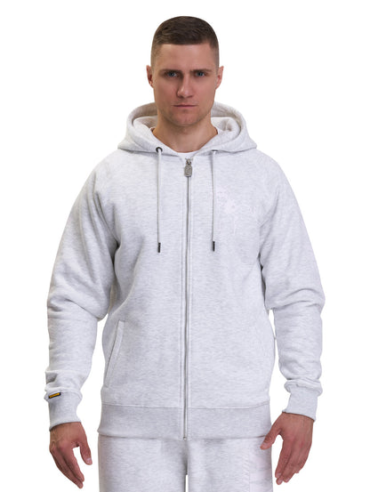 Amstaff Logo 2.0 Ziphoodie Light Grey