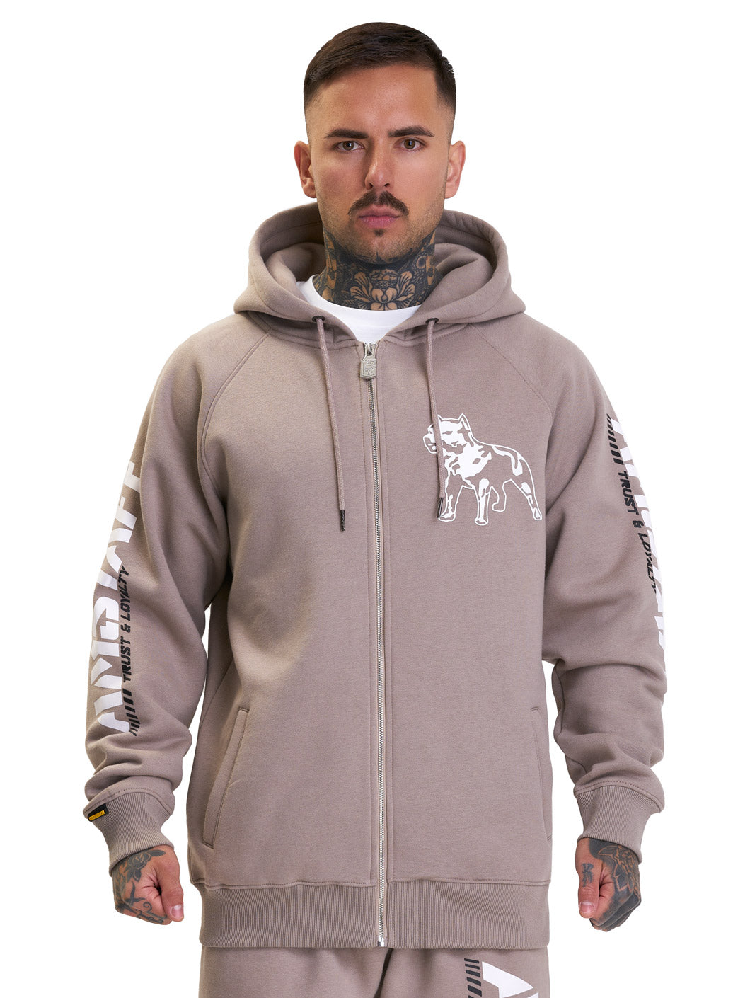 Amstaff Logo 2.0 Ziphoodie Light Brown