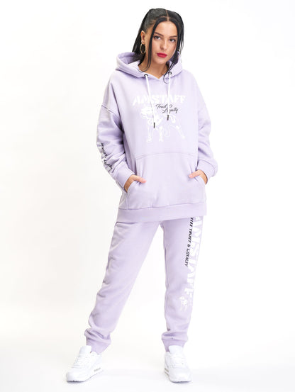 Amstaff Woman Logo Hoodie Lavender