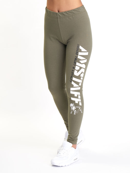 Amstaff  Woman Logo Leggings Olive