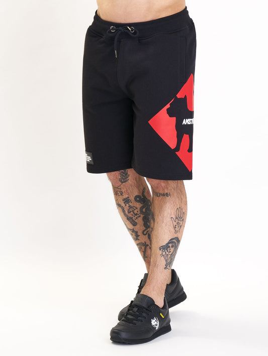 Amstaff Baist Sweatshorts Black Red