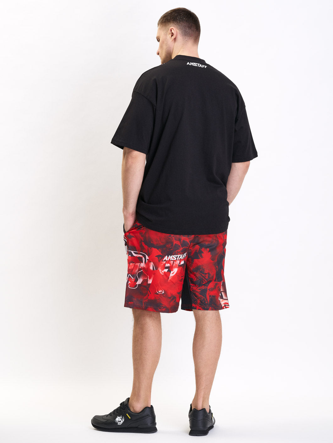 Amstaff Camon Schwimmshorts Red Black