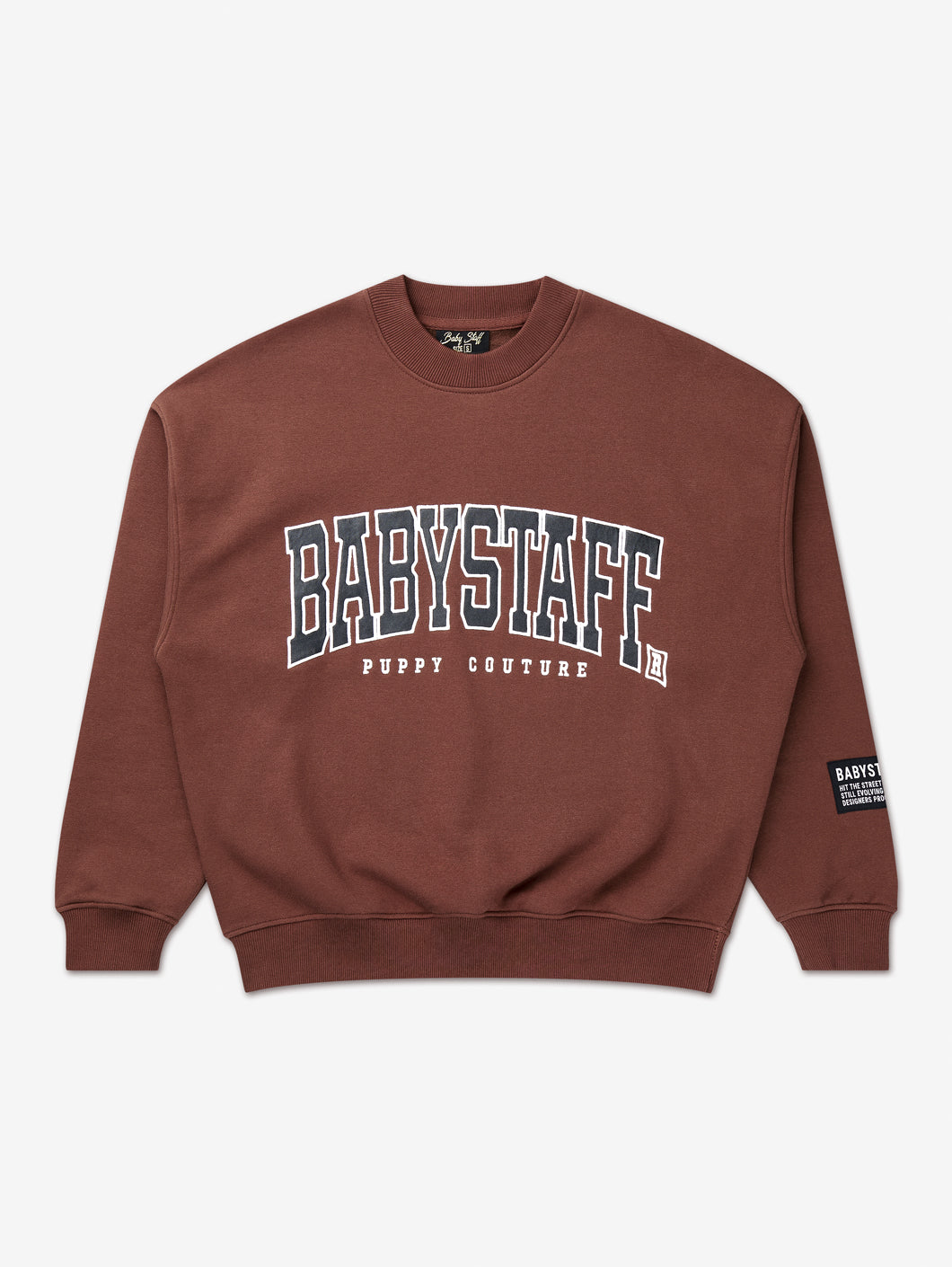 Babystaff College Oversized Sweatshirt Brown