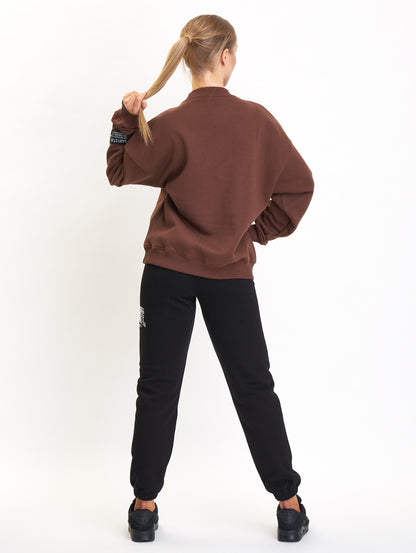 Babystaff College Oversized Sweatshirt Brown