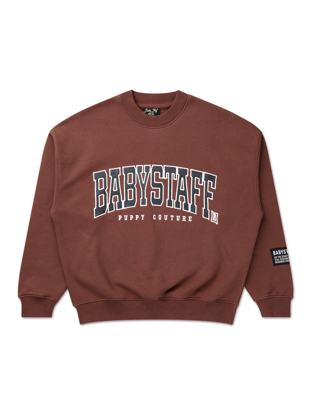 Babystaff College Oversized Sweatshirt Brown