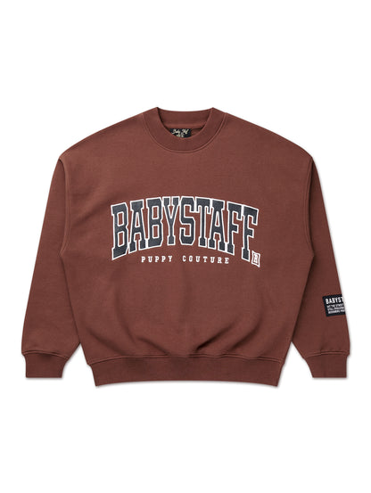 Babystaff College Oversized Sweatshirt Brown