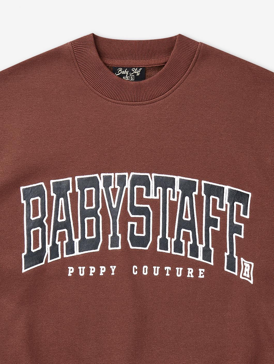 Babystaff College Oversized Sweatshirt Brown